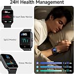 Smart Watch for Men Women (Answer/Make Call), Alexa Smartwatch Compatible with Android iOS, Fitness Tracker with Heart Rate SpO2 Sleep Monitor, 1.8'' HD DIY Dial Waterproof Watch with Bluetooth Call