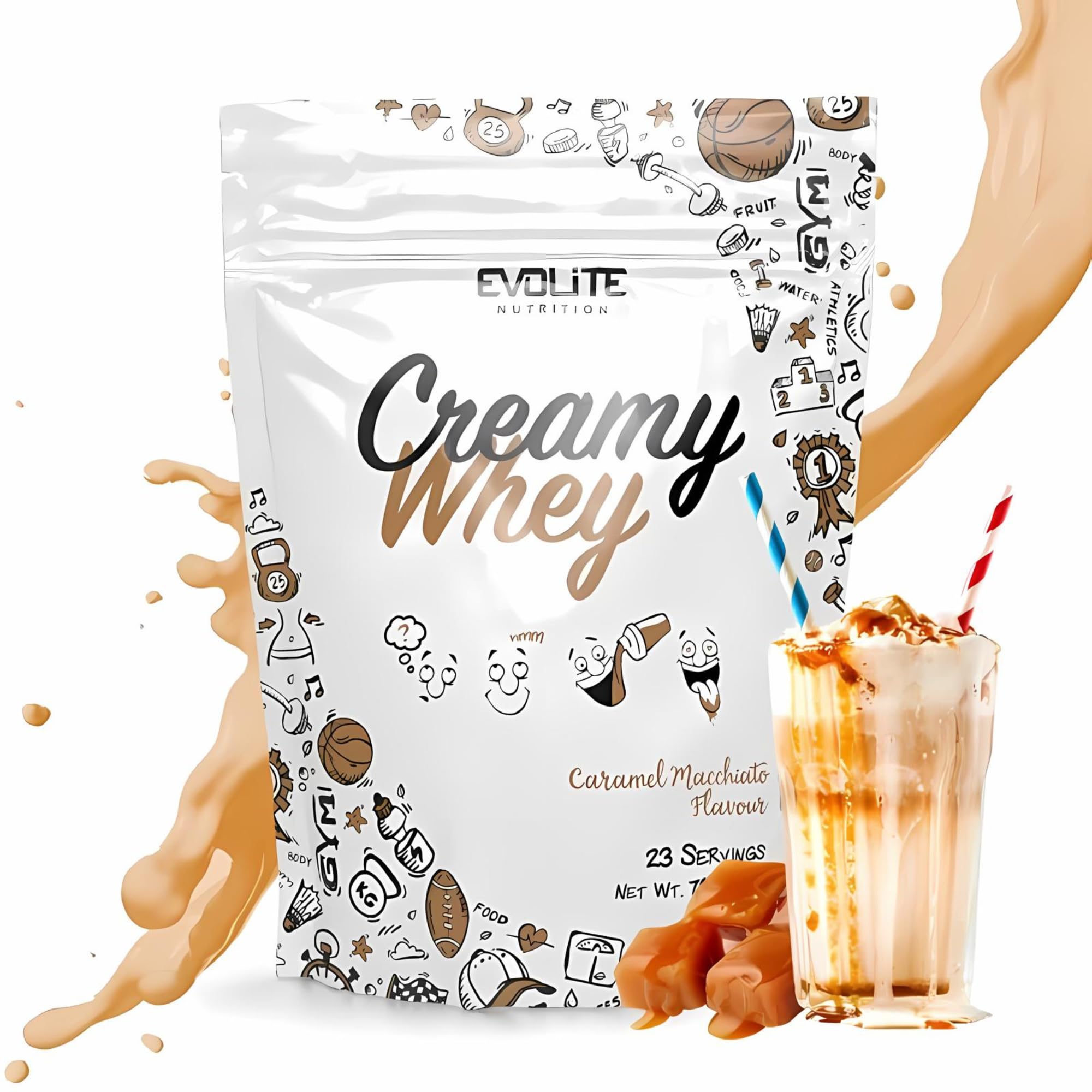 Evolite Whey Protein Powder 700 g - Serwatka z maślanką - 23 g białka w porcji - 23 porcje -