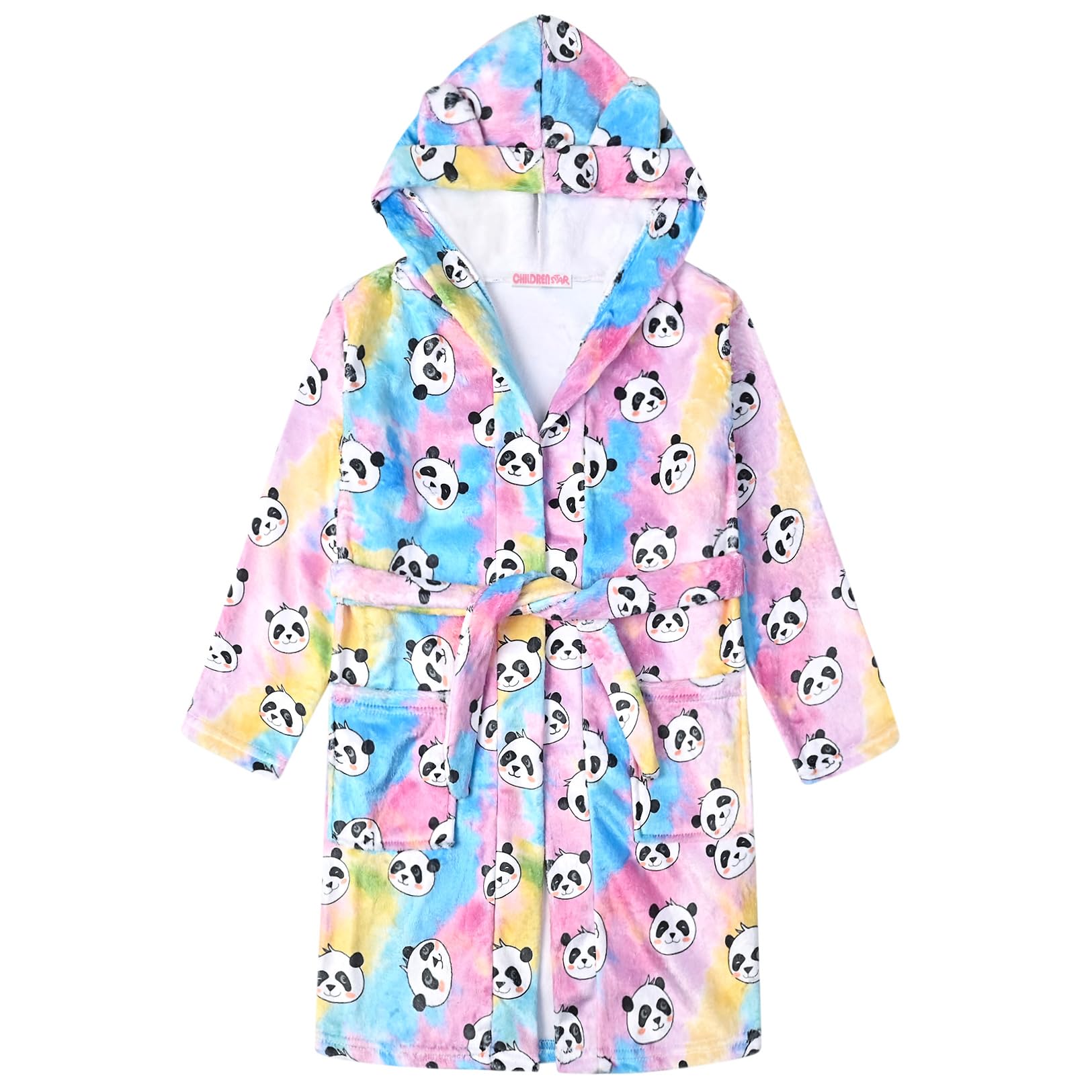 CHILDRENSTAR Girls Robe Kids Cat Bathrobes Plush Soft Fleece Pajamas Sleepwear