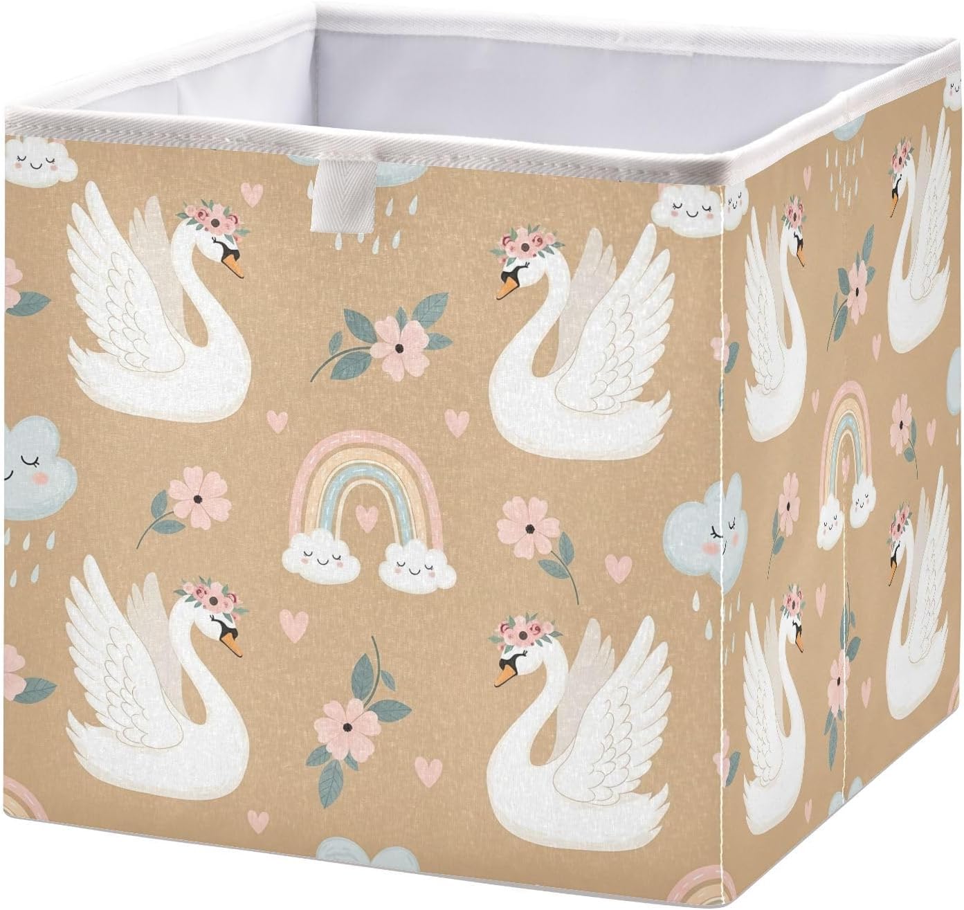Foldable Storage Bin Waterproof Closet Organizer Box with Handle