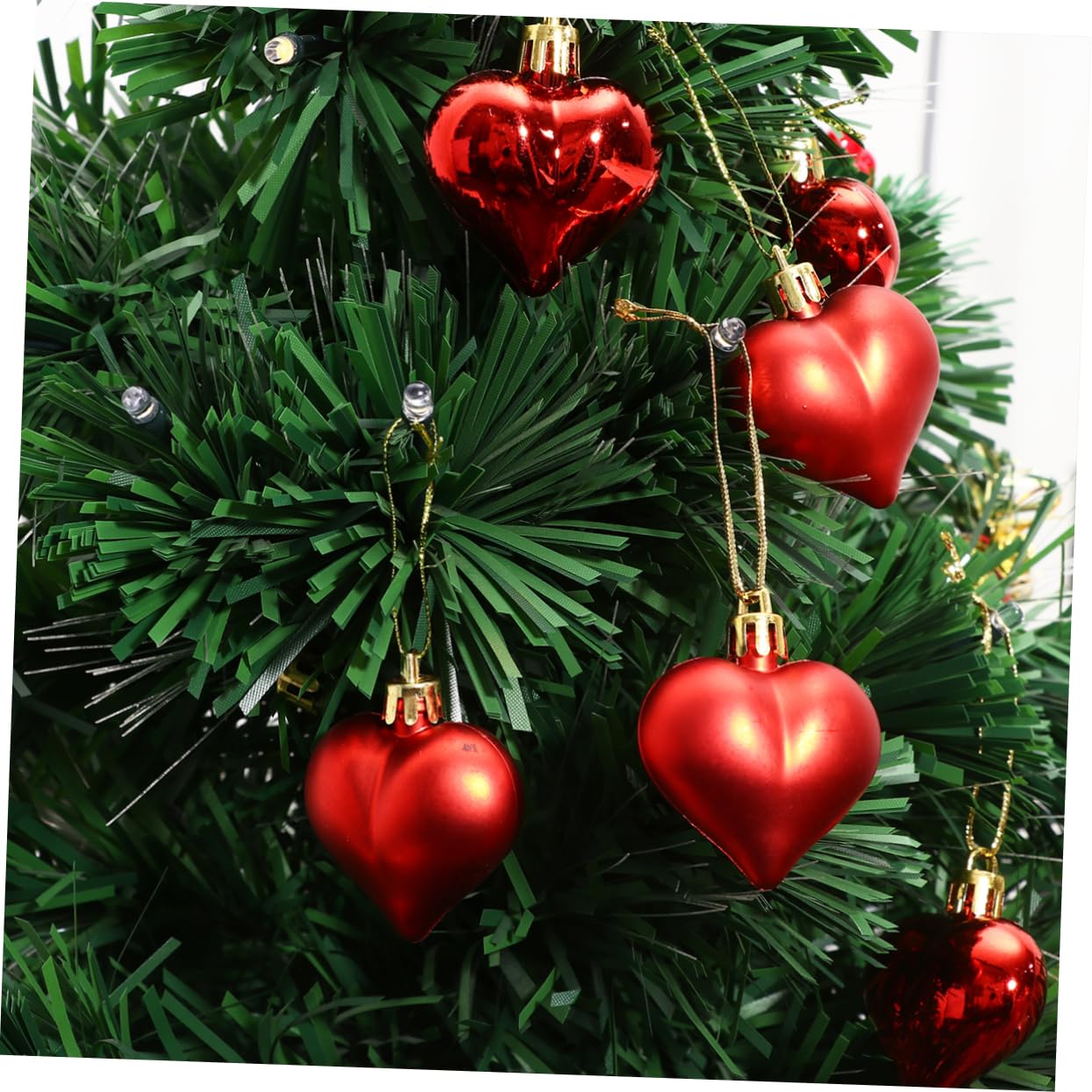DECHOUS 3 Sätze Romantische Herz Hängedekorationen Rote Love Heart Ornamente Für Hochzeit Valentinstag Und Partys Hängende Verzierungen Für Zuhause Und Feiern 36 Stück * 3