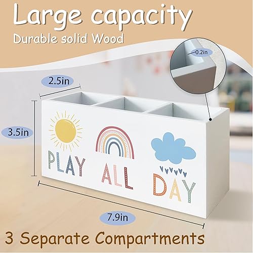 Miniatura 2 de Soporte para lápices Play All Day para consejero escolar, oficina, aula, escritorio, You Are Brave, organizador motivacional para terapia,