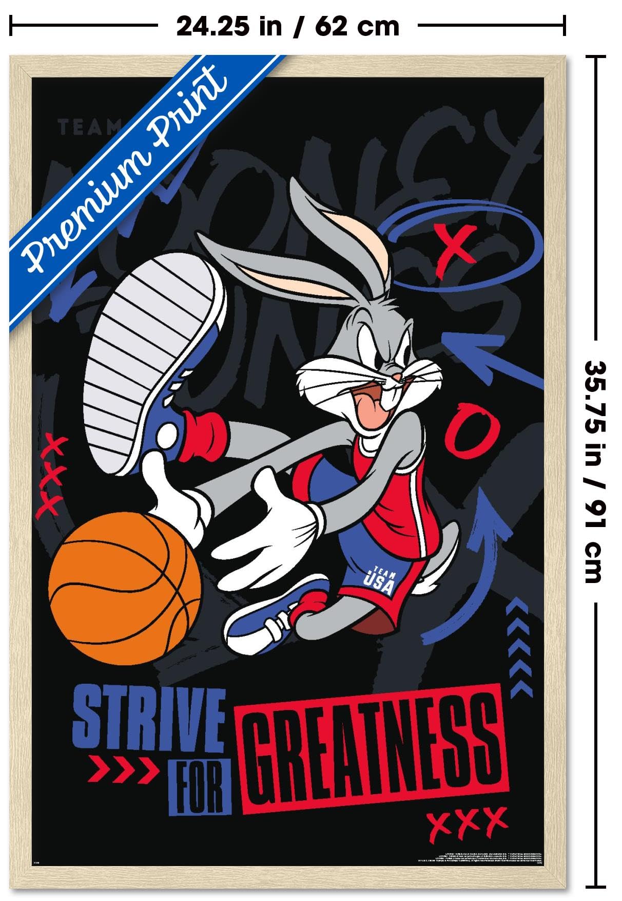 Amazon.com: Trends International Looney Tunes x Team USA - Strive
