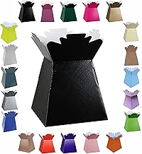 Glossy Vibrant Bouquet, Flower Box/Vase - Transportation Display, Presentation Boxes (1, Black)