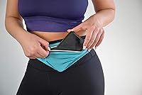 Vista 2 de Riñonera con cinturón de hidratación ajustable sin rebote para hombres y mujeres, riñonera para correr con bolsillo seguro con cremallera, verde