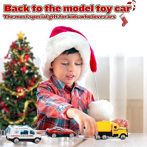 Miniatura 5 de Calendario de Adviento 2025 para niños, 24 piezas de calendario de Adviento de Navidad, juguete de auto, calendario de cuenta regresiva de 24 días,