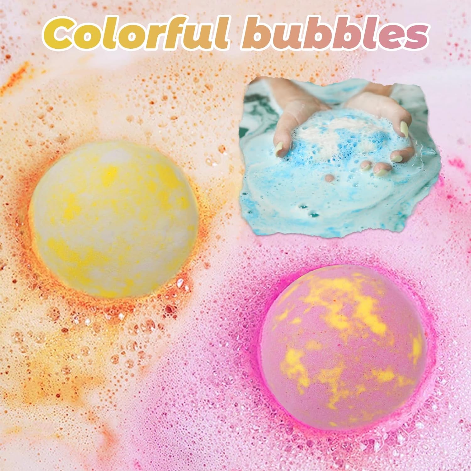Bath Salt Ball Set with Surprise Inside - Fun Bath Bombs with Hidden Plush Figures - Relaxing Spa Bath Bomb Gifts for Women, Easter Basket Stuffers for Teens, Home Spa Self Care Routine
