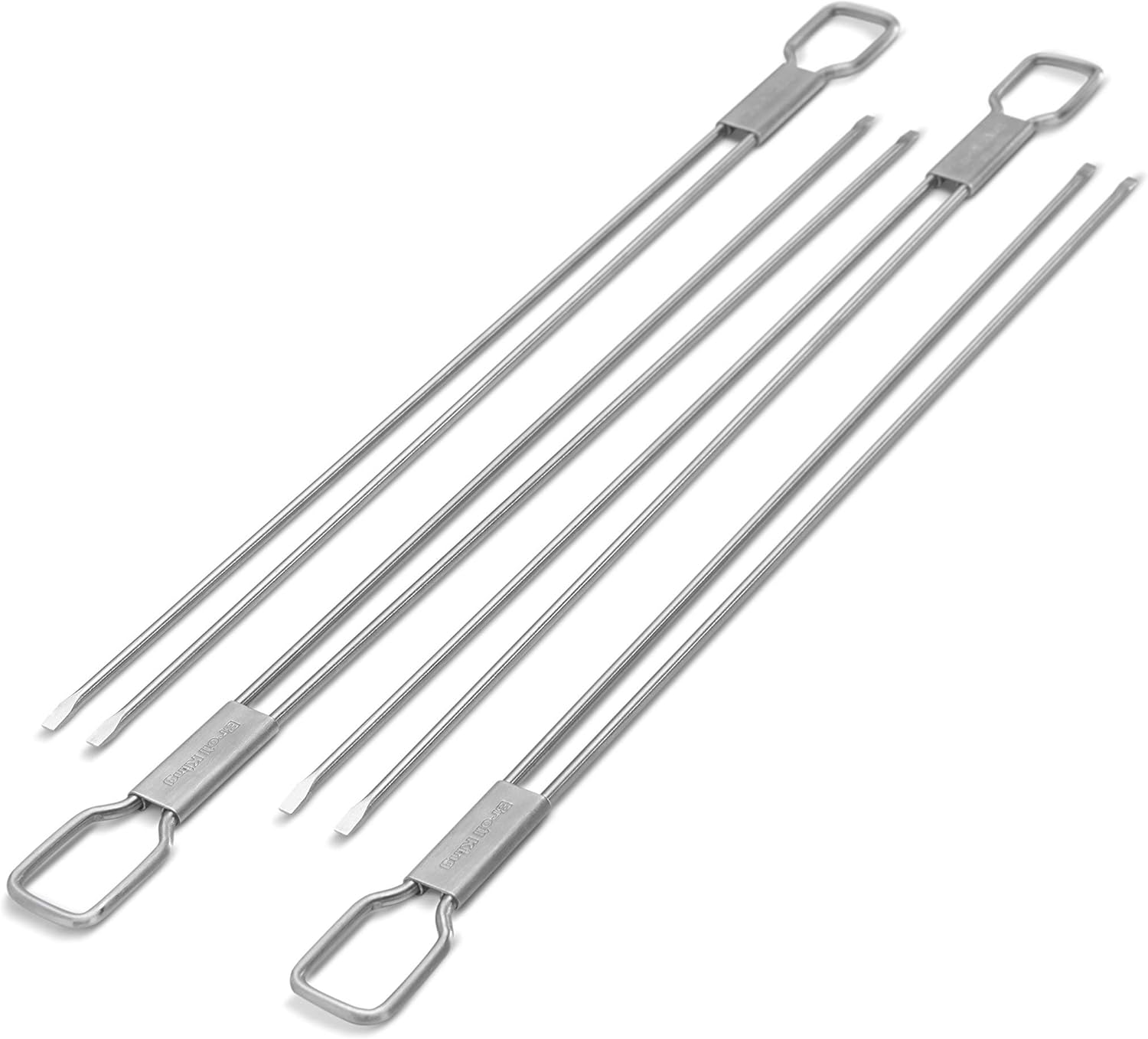 Broil King 64049 Dual Prong Skewers 4 Pack, 12 in, as Labeled : Patio, Lawn & Garden