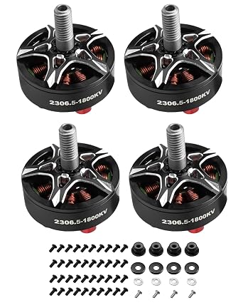 FPV Drone Motor 2306.5 1800KV 6S Brushless Motor Fit for FPV Racing Drone | for QAV Quadcopter, 4 Pcs