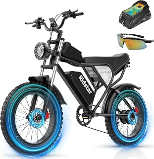 Electric Bike for Adults Q20, 2000/1500W, 37/30MPH,52V 40AH,48V/20AH E-Bike,30-180 Miles Electric Motorcycle, 20" Fat Tire Dirt Bike, UL2849 All Terrain for Mountains, Snow, Sand, Road - Amazon product rated Grade B