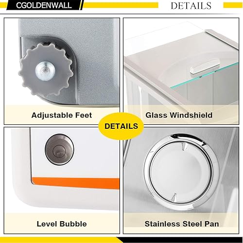 Miniatura 5 de CGOLDENWALL 0.1mg balanza analítica de alta precisión 0.00oz balanza de laboratorio digital balanza de precisión balanza electrónica para