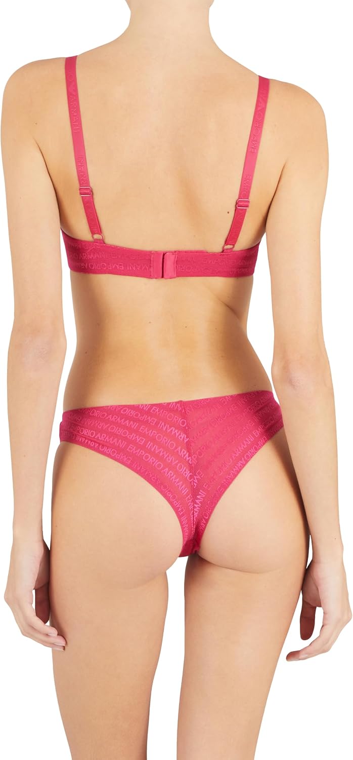 Emporio Armani Women's All Over Logo Mesh 2 Pack Brazilian