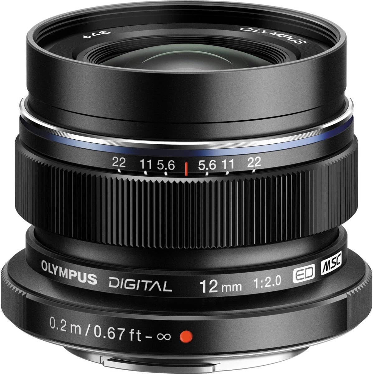 Olympus M.Zuiko Digital ED 12mm F2.0 Black for Micro Four Thirds System Camera, Compact Wide Angle Lens for Starry Sky and Landscape