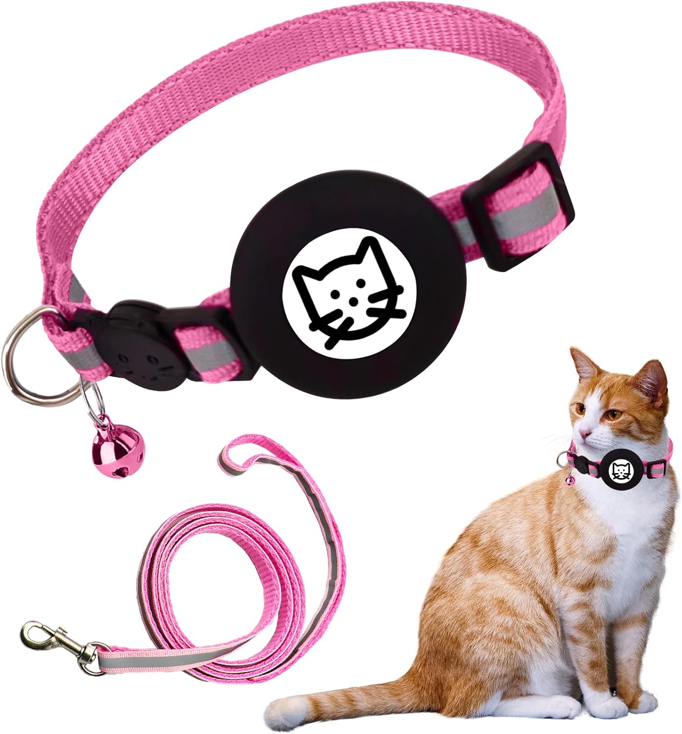 Pet Supplies Airtag Cat Collar, Cat Airtag Collar with Bell and