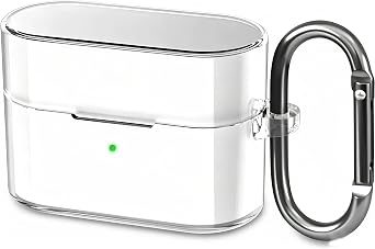 Geiomoo TPU Cover for Sony WF-1000XM6 Case, Soft Flexible Scratch Resistant Protective with Carabiner Clear