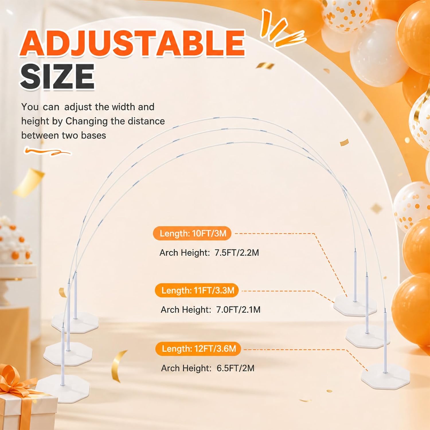 New Generation Balloon Arch Kit, Balloon Arch Stand with Base thumbnail