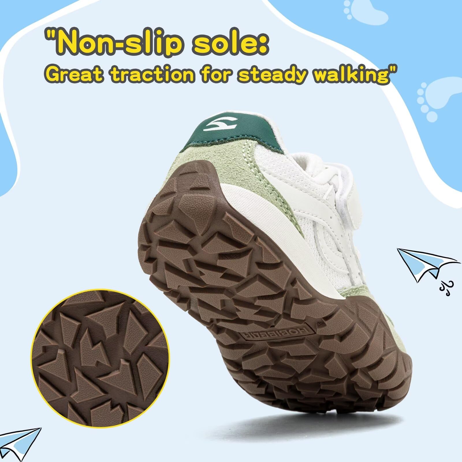 HOBIBEAR Scarpe a piedi nudi per bambini, traspiranti, da tennis, corsa, alla moda, comode, sportive, per ragazzi e ragazze
