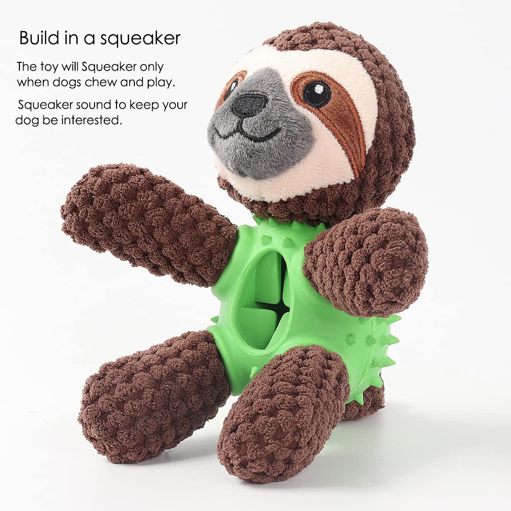 Juguetes chirriantes para perros, juguetes interactivos de felpa duraderos para mascotas, juguete dispensador de alimentos, divertido juguete de goma para masticar para cachorros, perros