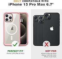 Vista 55 de Diaclara - Funda diseñada para iPhone 15 Plus de 6.7 pulgadas, transparente, cuerpo completo, con protector de pantalla, resistente de protección