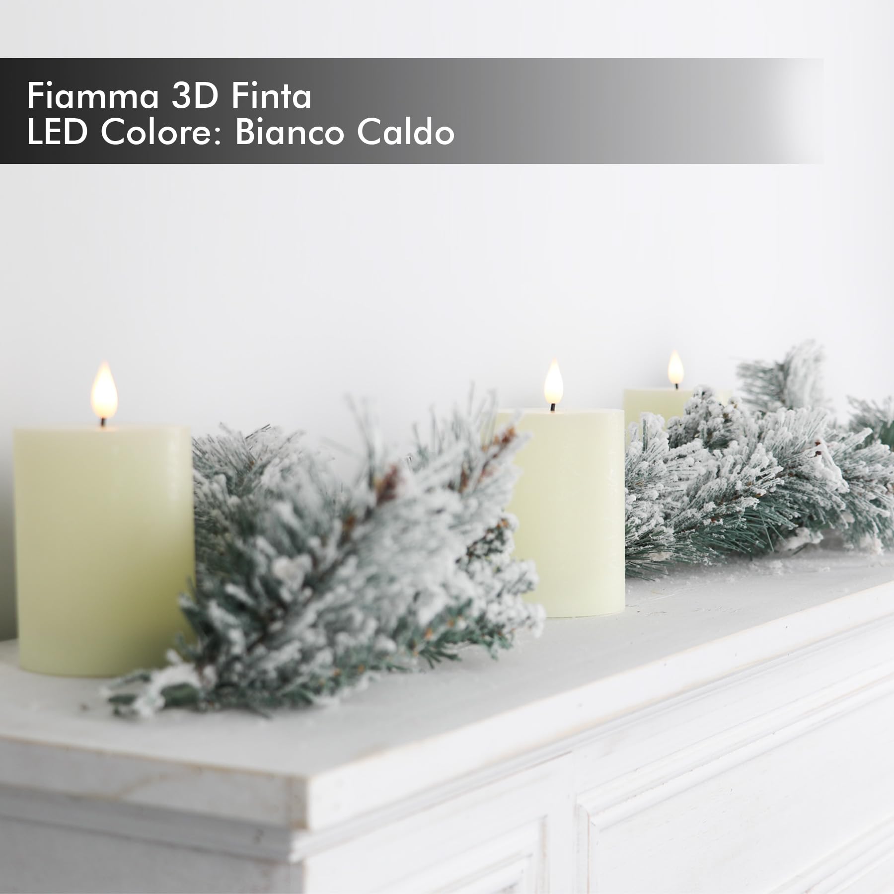 Fanna 4 Candele LED Con Telecomando E Batterie Incluse - Effetto Fiamma Tremolante, Timer, Colore Blu/Rame, H 10 Cm Per Interni