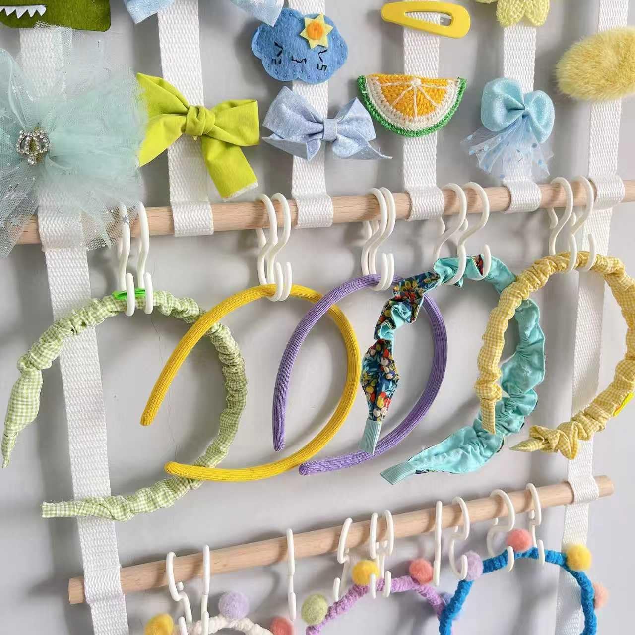 PandaEar Headband Holder for Girls, Bows Organizer for Baby Wall Hanging air Accessories Organizer Storage for Toddler Baby Girls Room