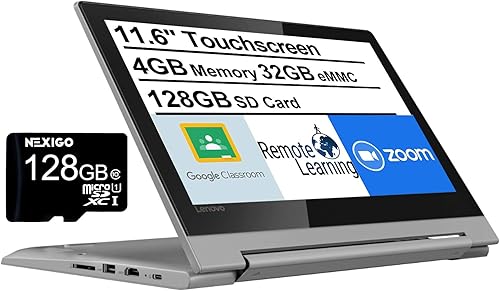 Miniatura 2 de Lenovo Chromebook Flex 3 2022, pantalla táctil HD 2 en 1 de 11.6 pulgadas para portátiles de negocios y estudiantes, CPU MediaTek MT8173C, 4 GB