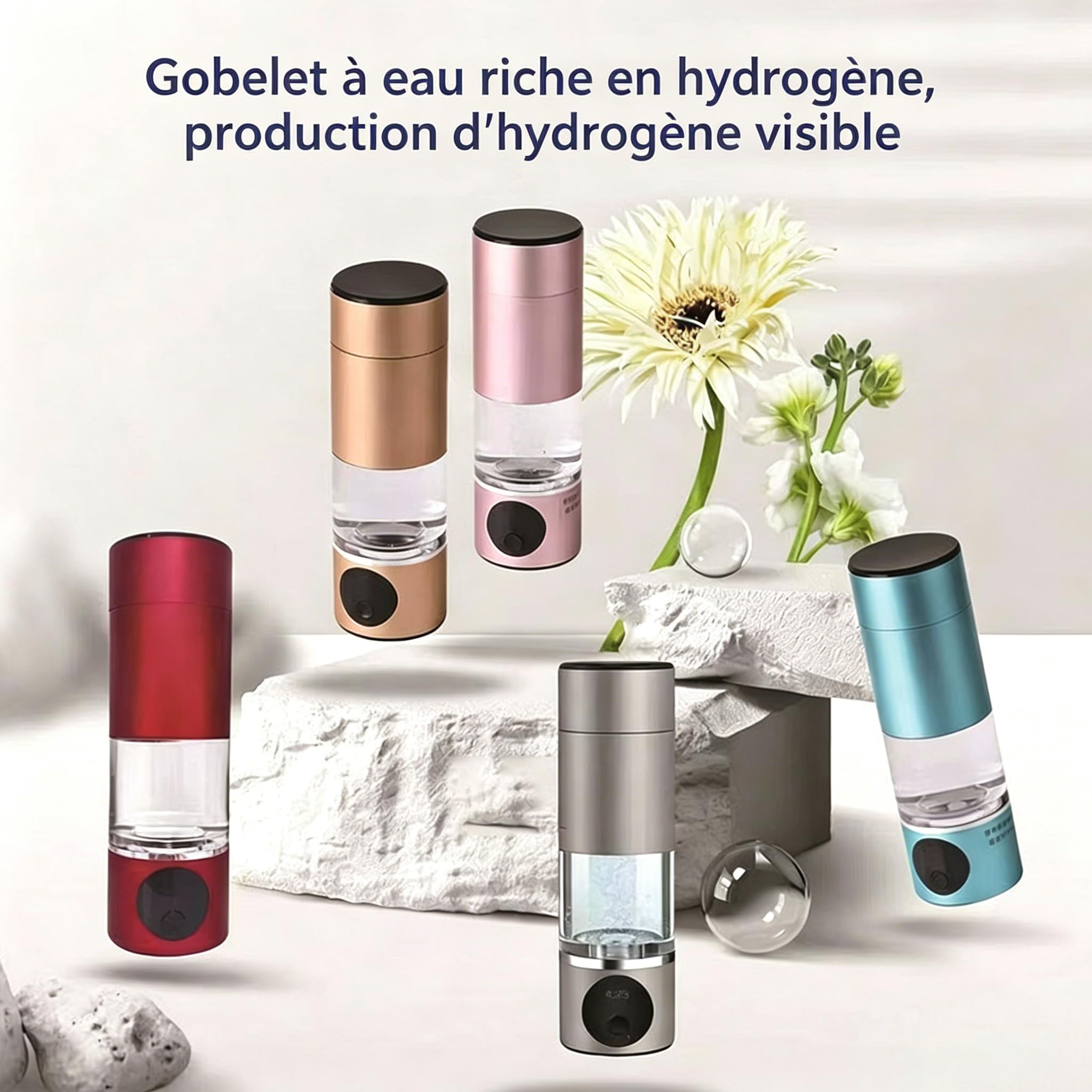 Mizora Pro – Votre Bouclier Cellulaire Naturel Gobelet portable à eau riche en hydrogène et électrolysée