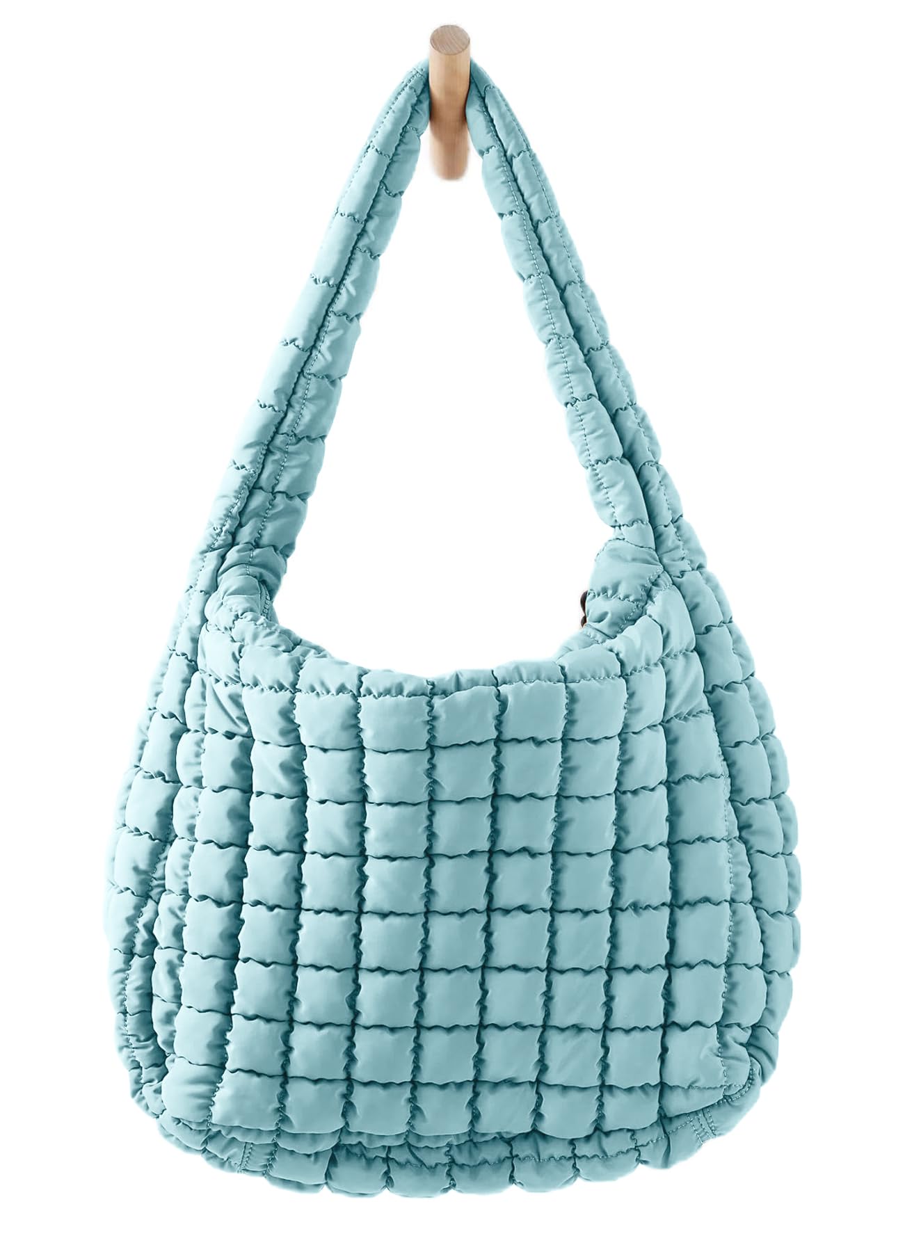 Women Puffer Bag Quilted Bag Lightweight Puffy Tote Bag Soft Puffer Big Capacity Puffy Tote Bag Carryall Gym Bag