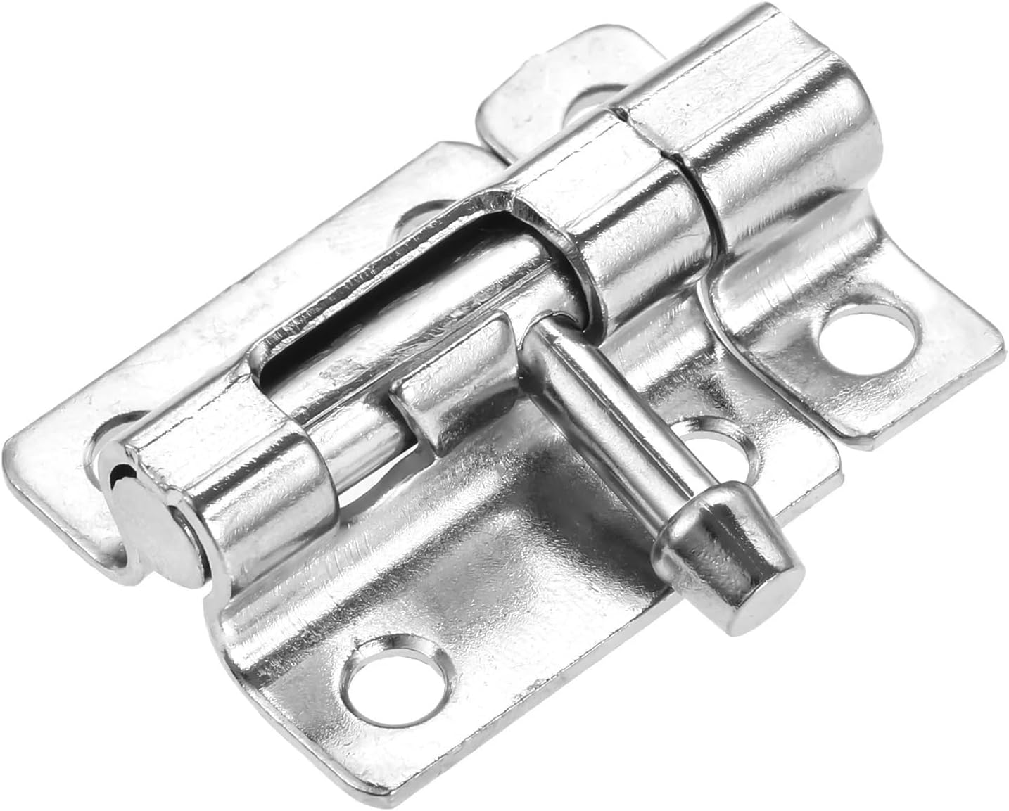 41x30mm Silver Metal Door Bolts Latch Solid Sliding Bolt Latch Hasp Staple Gate Safety Lock Door Hardware with Screws 1Pcs