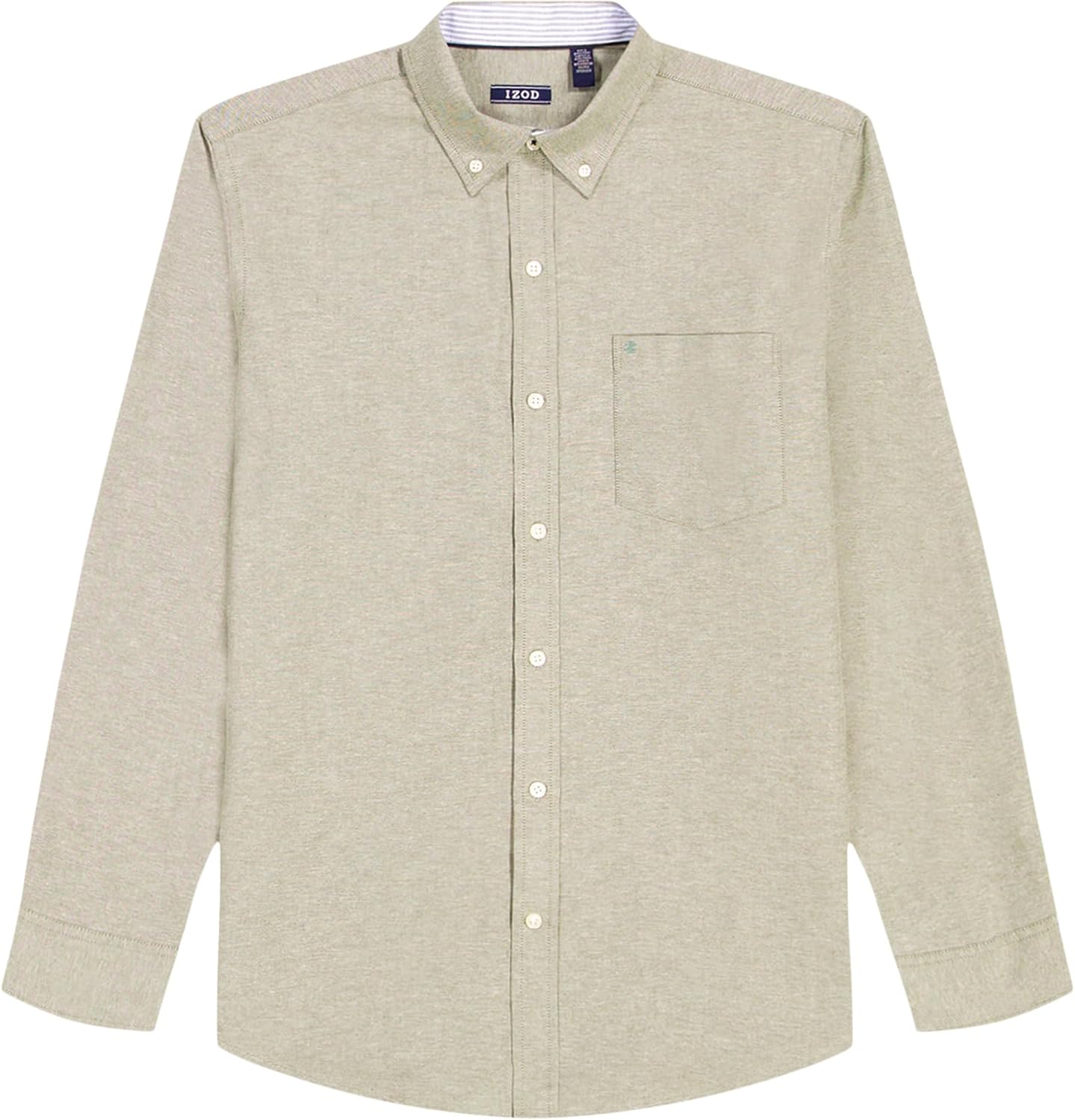 Izod Mens Pinpoint Oxford Button Down Shirt Long Sleeve Stretch - Image 4