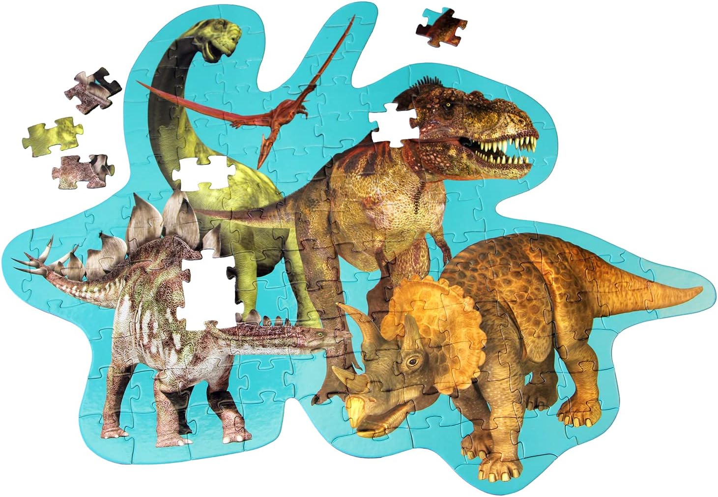 Barbo Toys Barbo Toys5942 Barba Toys 120 Pieces Dino Floor Puzzels, Multi-Color