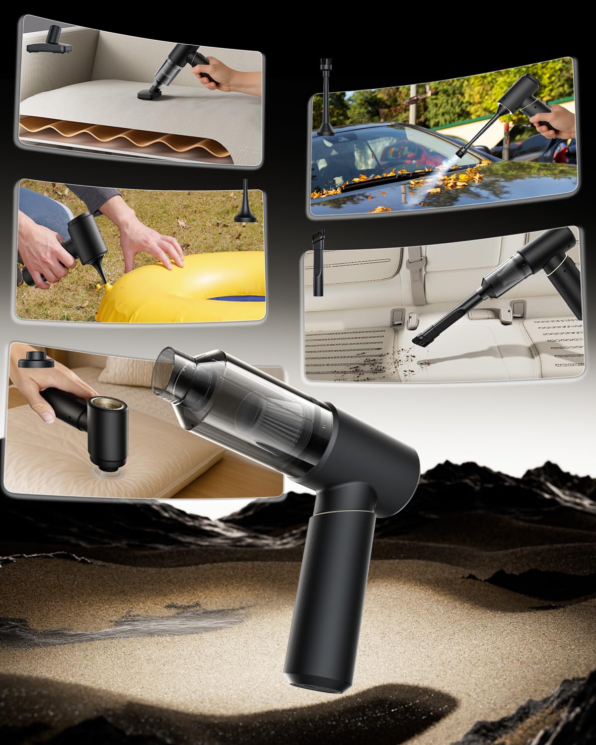 Aspirapolvere Portatile Senza Fili 16000 Pa – Motore Brushless, Leggero Per Auto, Divani E Computer