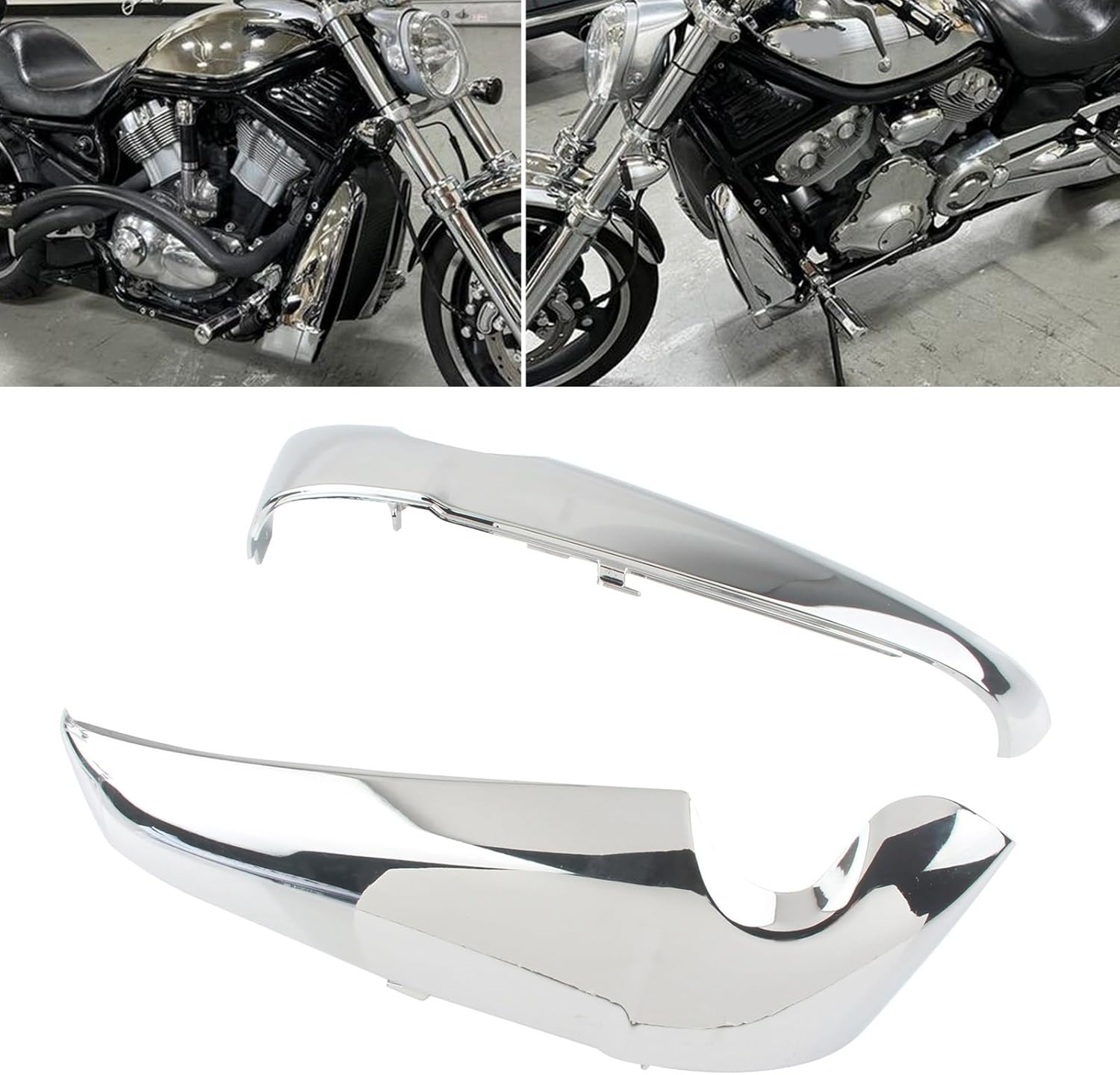 ABS Radiator Side Cover Shrouds Fairing Cowl Panel for Harley V Rod VRSC VRSCA VRSCB VRSCDX 2001-up Chrome 1 Pair