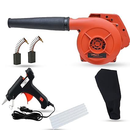 Hillgrove HGCM632M1 800W-18000RPM Electric Air Blower and Suction Dust Cleaner for AC/Computer/Home with Carbon Brushes Air Gun Dust Cleaning Forward Curved Air Blower (Corded Vacuum)