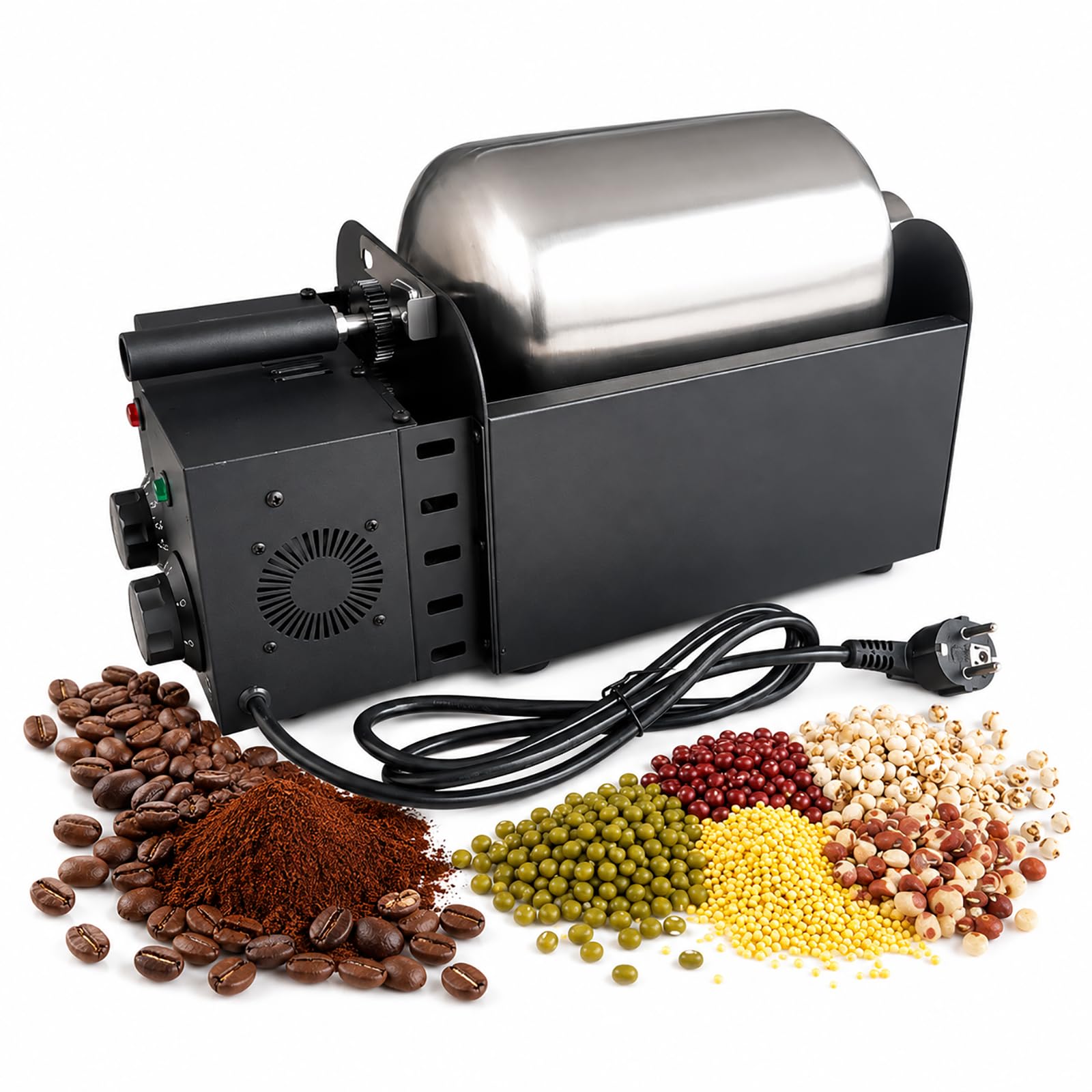 Torréfacteur de café électrique 1500W en acier inoxydable avec contrôle de température