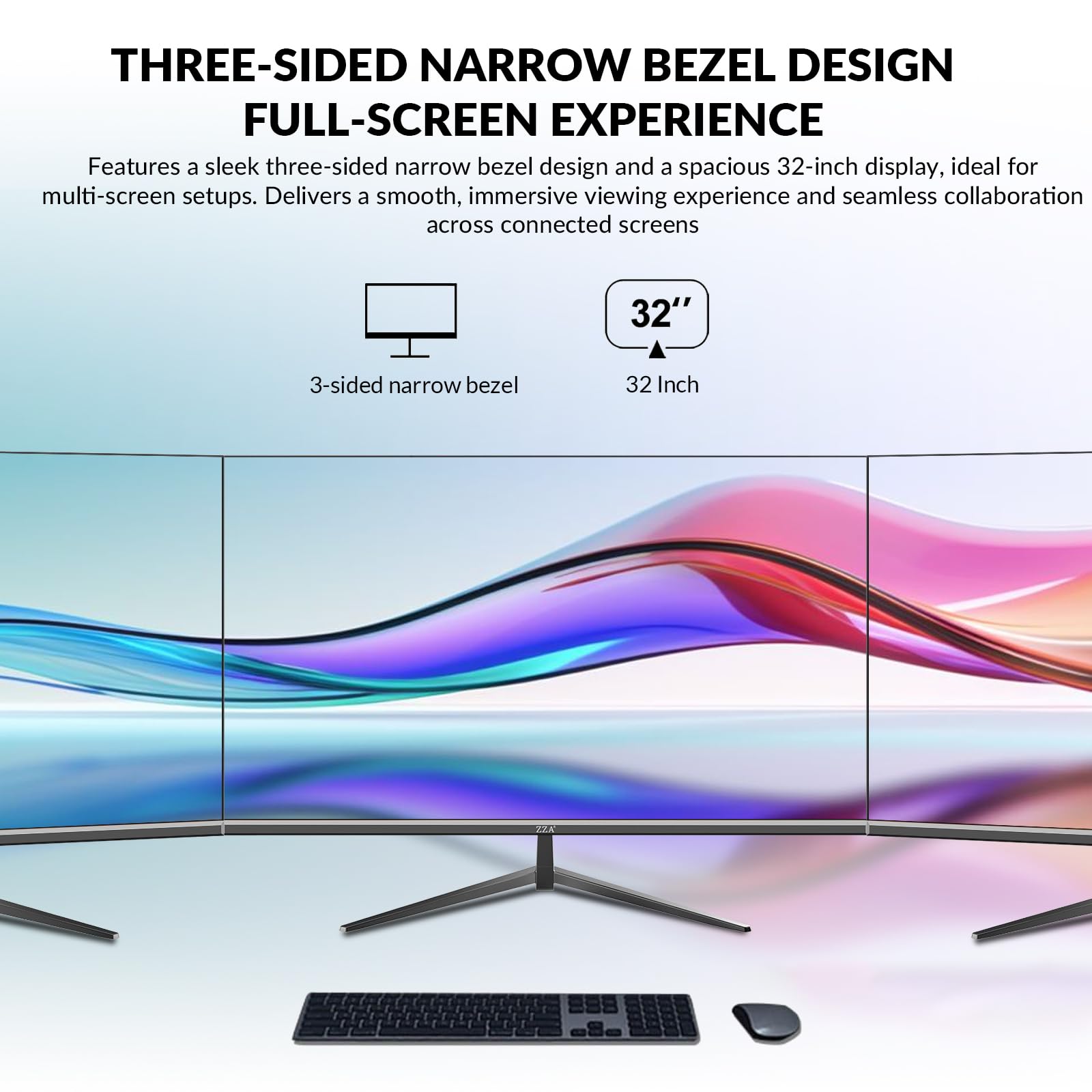 Amazon.com: ZZA 32 Inch 4K UHD Curved Monitor (3840x2160), VA,60Hz