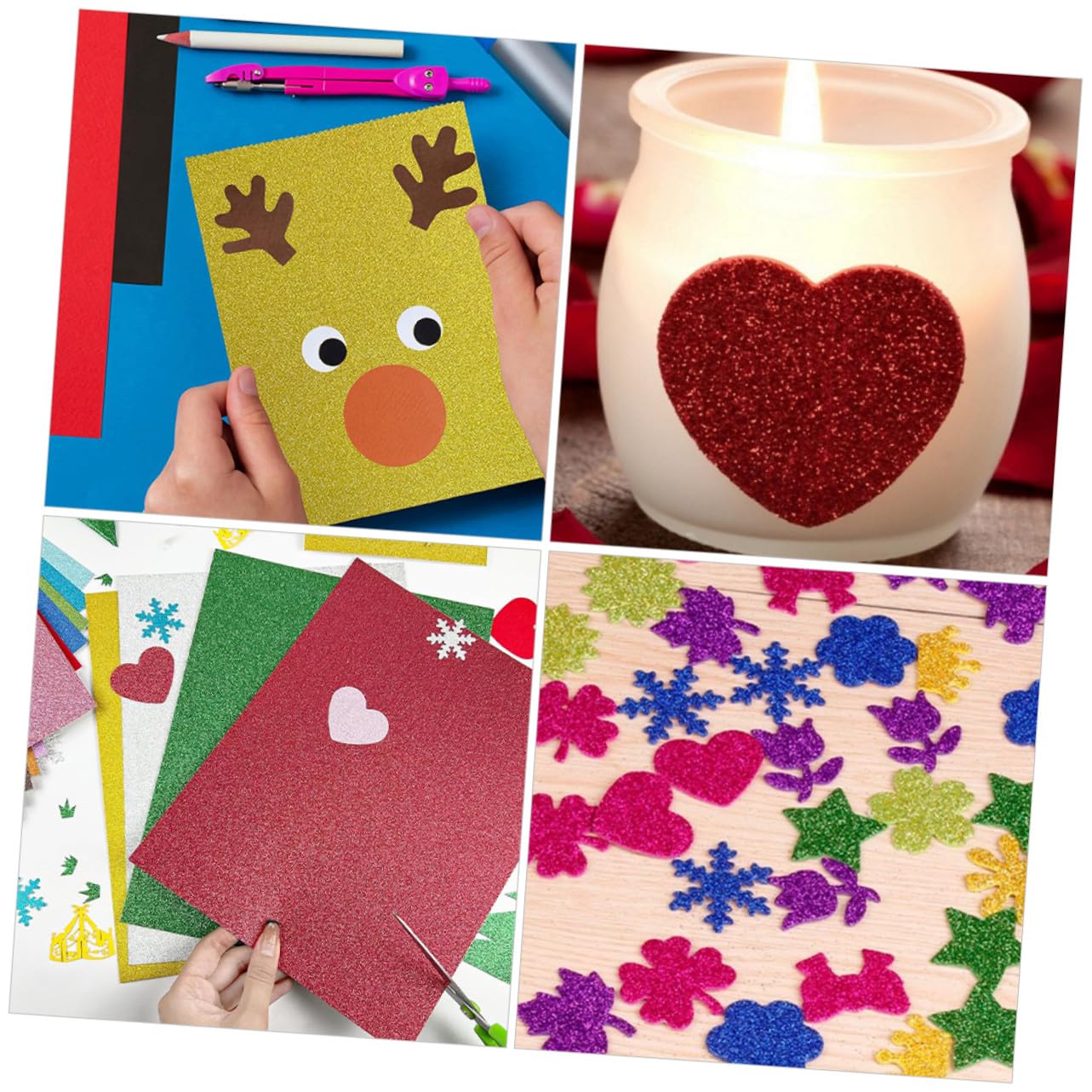 iplusmile 50pièces Papier Cartonné pour Scrapbooking Carterie et Loisirs Créatifs Papier de Couleur Pailleté pour Travaux Manuels et Fabrication de Cartes Couleur Aléatoire