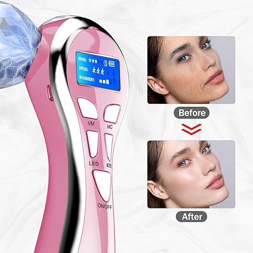 Miniatura 7 de Yeadous Dispositivo facial de microcorriente, rodillo de elevación facial eléctrico 4D con vibración, productos para el cuidado de la piel para