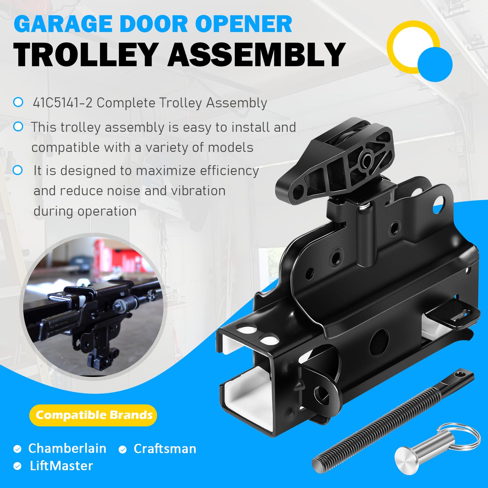 41C5141-1 & 41C5141-2 Garage Door Opener Trolley Assembly