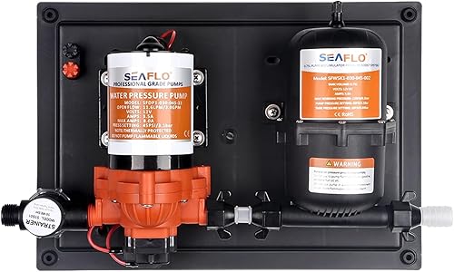 Miniatura 5 de SEAFLO Sistema de Bomba de Agua y Tanque Acumulador Serie 33 - 115V, 3,3 GPM, 45 PSI, Tanque de 0,2 Galones | Reduce el Ciclado | Para Uso Marino,