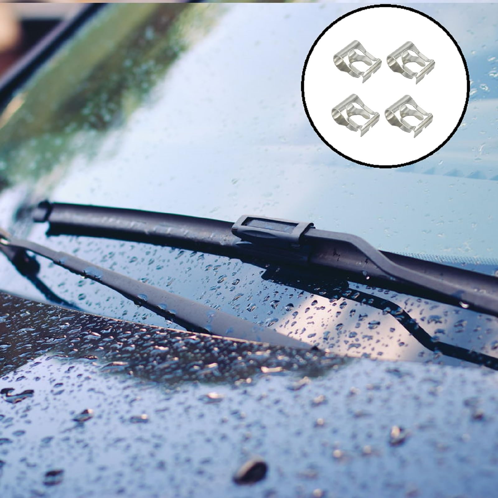 Clip del Tergicristallo,Clip di Collegamento del Tergicristallo,Clip di Riparazione,Clip del Tirante Del Tergicristallo,Kit Clip Riparazione Bracci Tergicristallo,per Auto di Riparazione,4 Pezzi