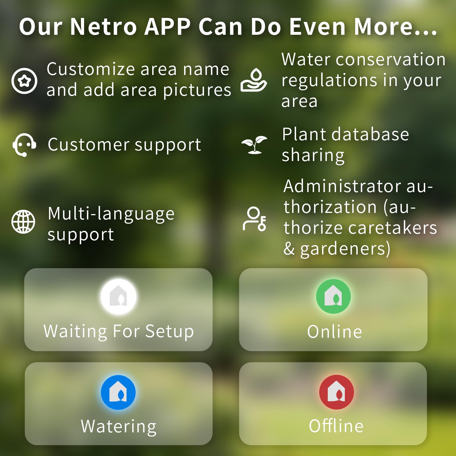 Netro Contrôleur d'arrosage intelligent, Wifi, sensible à la météo, accès à distance, 12 zones, compatible avec Alexa