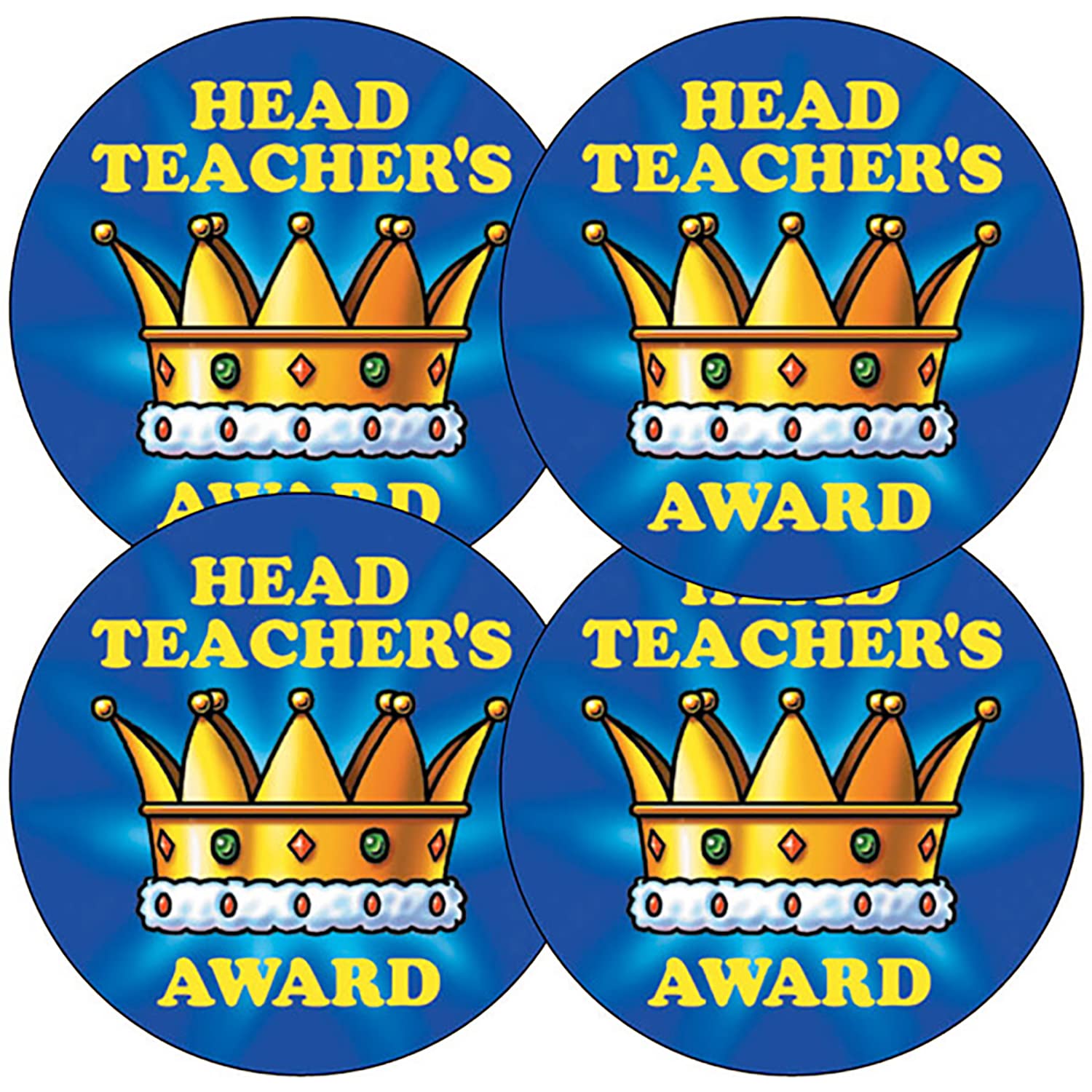 Primary Teaching Services Ltd Blue, Gold 280 Head Teacher's Award Motivational Childrens Pupils School Teachers Praise Reward Stickers Value Pack 37Mm Primary Teaching Services