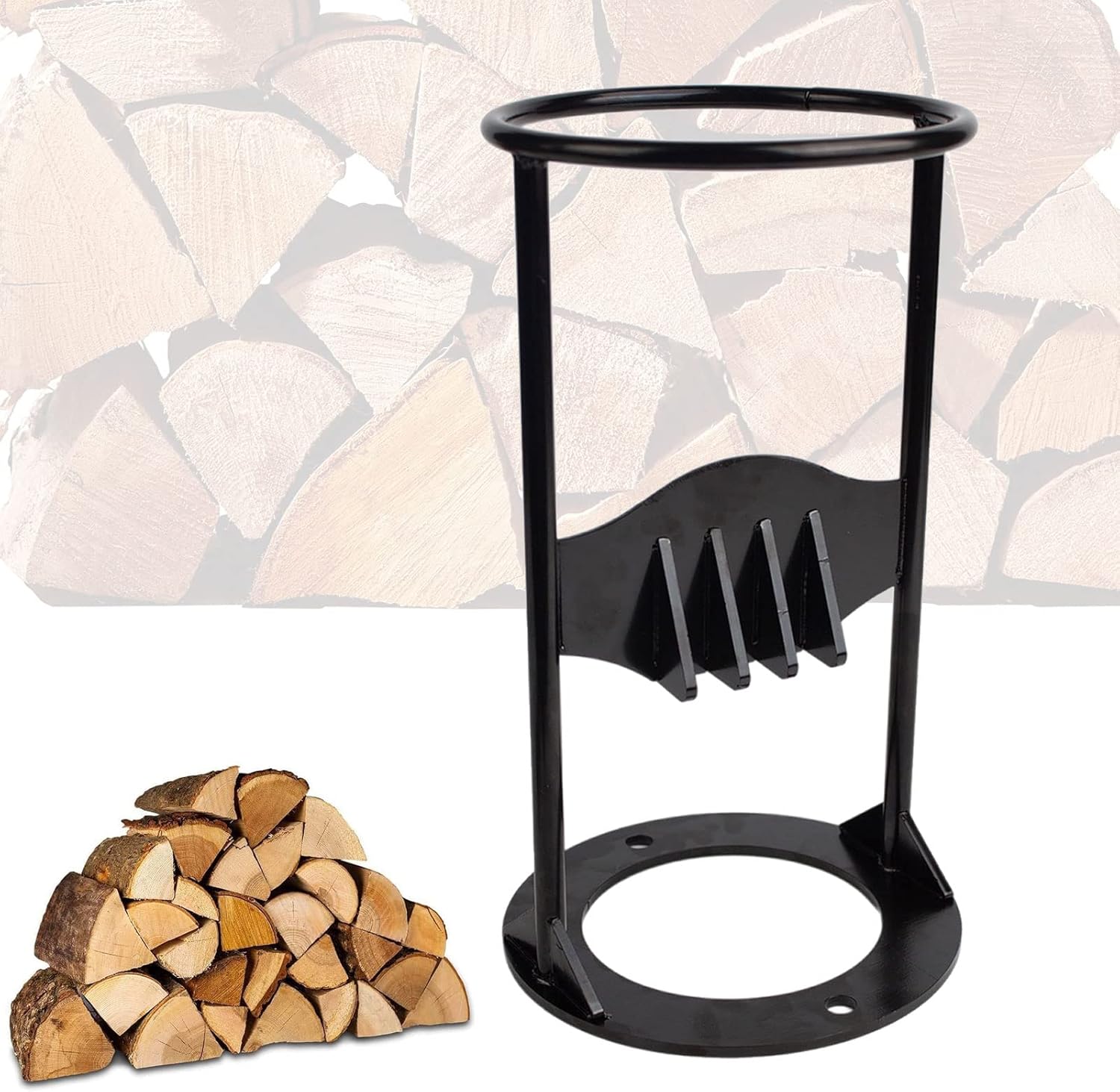 Spaccalegna Manuale BigKing - Cuneo Acciaio Con Guaina Silicone Per Camino E Stufe, Base 11cm - Foto 7