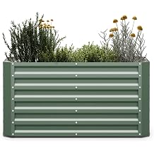 blumfeldt High Grow Straight Garden Raised Bed - Galvanised Steel, Rust & Frost Protection, Easy Assembly 120x60x90 WxHxD - Ideal for Cultivating Plants & Vegetables