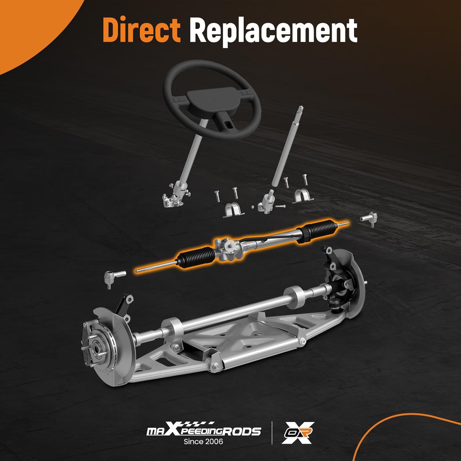 maXpeedingrods Hydraulic Power Steering Rack and Pinion for Toyota Tacoma 1995-2004 2.7L/3.4L 4WD Pre Runner 2WD, 4Runner 1996-2002, Replace # 4420060022, 4420035013, with Outer Tie Rod Ends