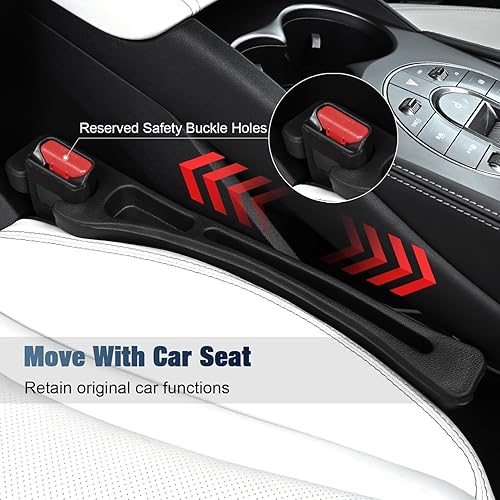 Miniatura 4 de Relleno de espacio para asiento de automóvil con portavasos para automóvil, organizador de costuras laterales sin caída con inserto de portavasos de