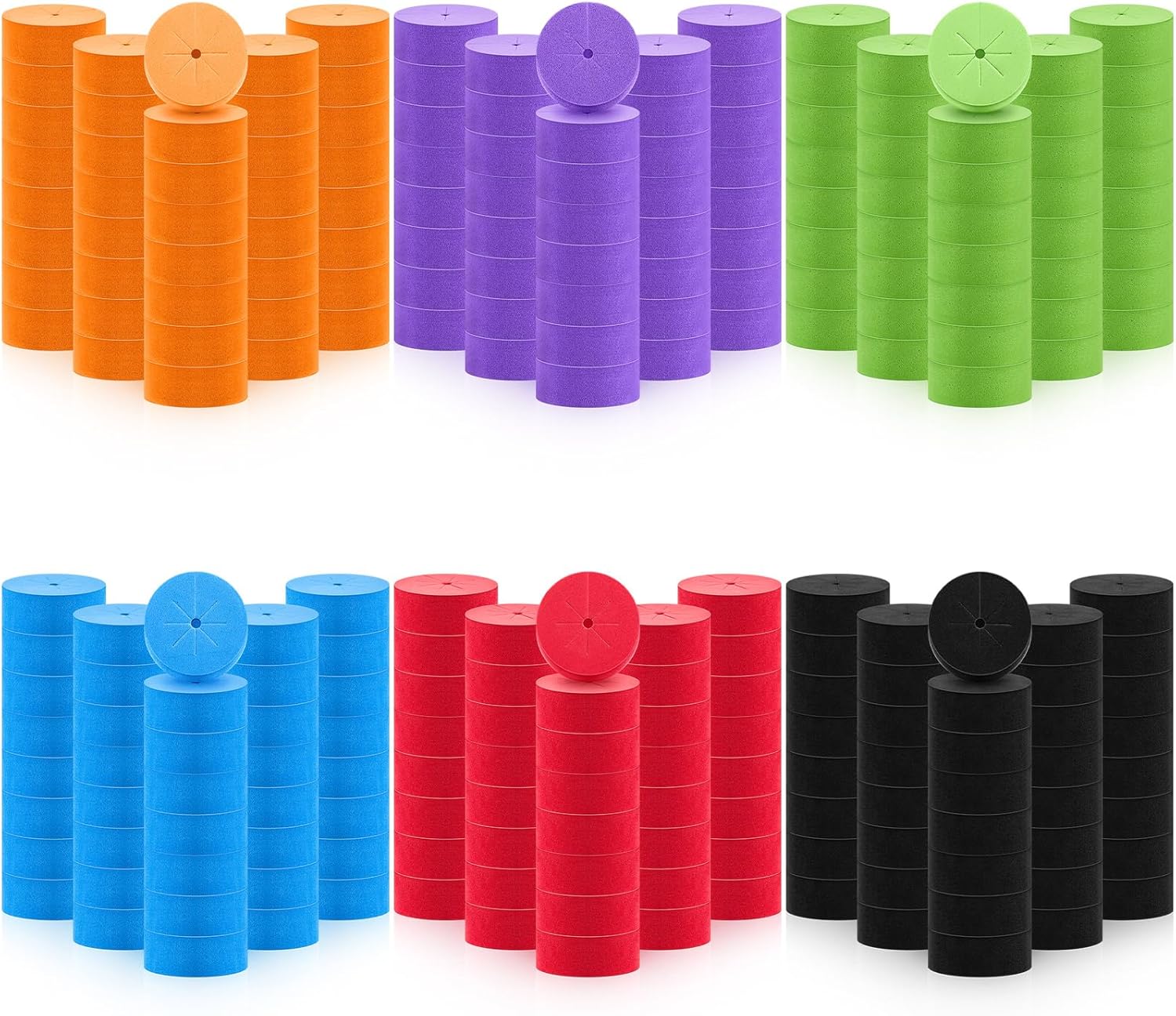Lallisa 360 Pcs Clone Collars 2 Inch Foam Inserts for Hydroponic Cloning Machines Fits 2" Net Pots Reusable Collars for Hydroponics Plant Germination in DIY Cloner and Clone Machines (Multicolor)