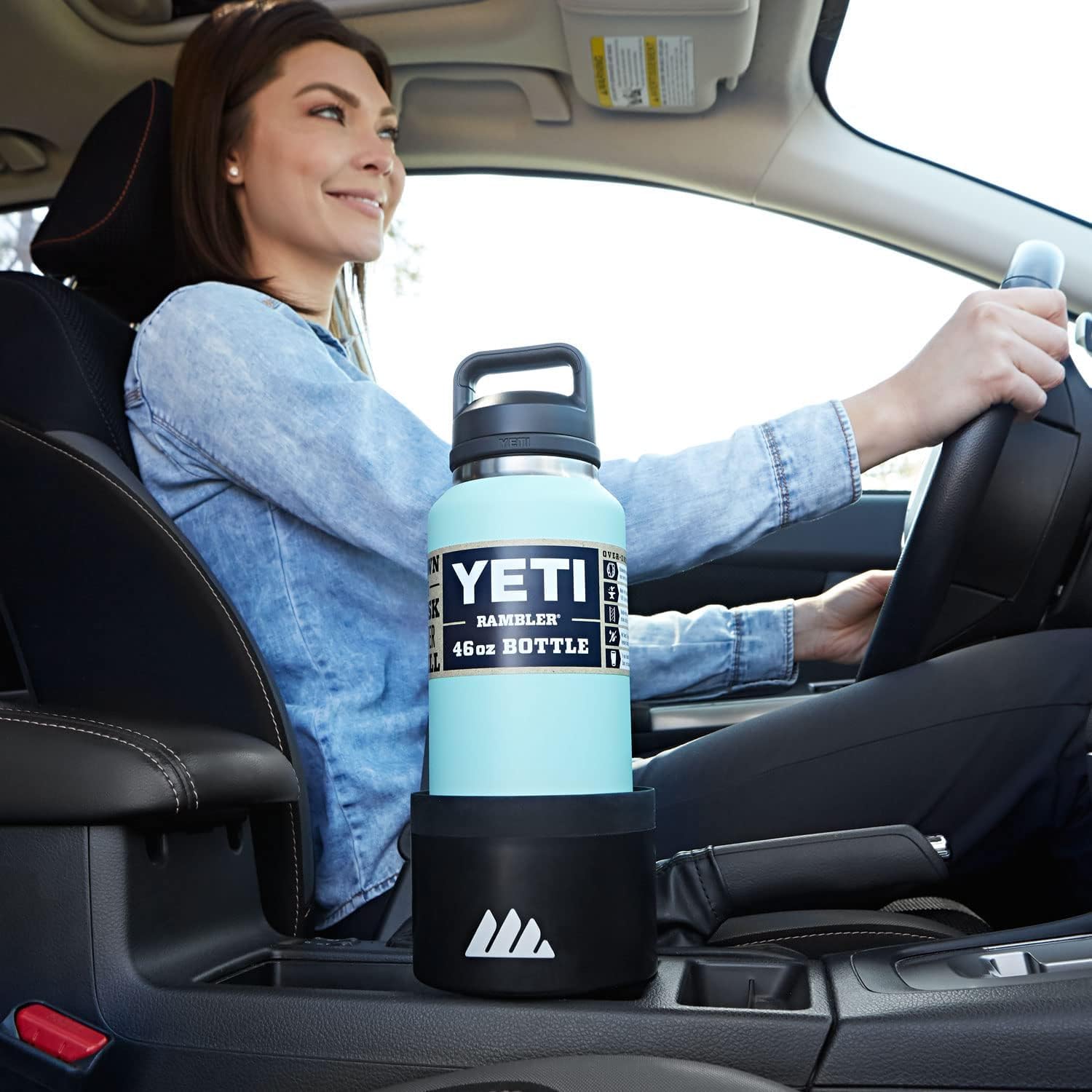 Integral Ultimate Expander Car Cup Holder - Adjustable Base - Expander & Organizer for Vehicles - Compatible with Coffee Mug, Yeti 14/24/36/46oz, Ramblers, Hydro Flasks 32/40oz, 3.4"-4.0" Bottles - Image 9
