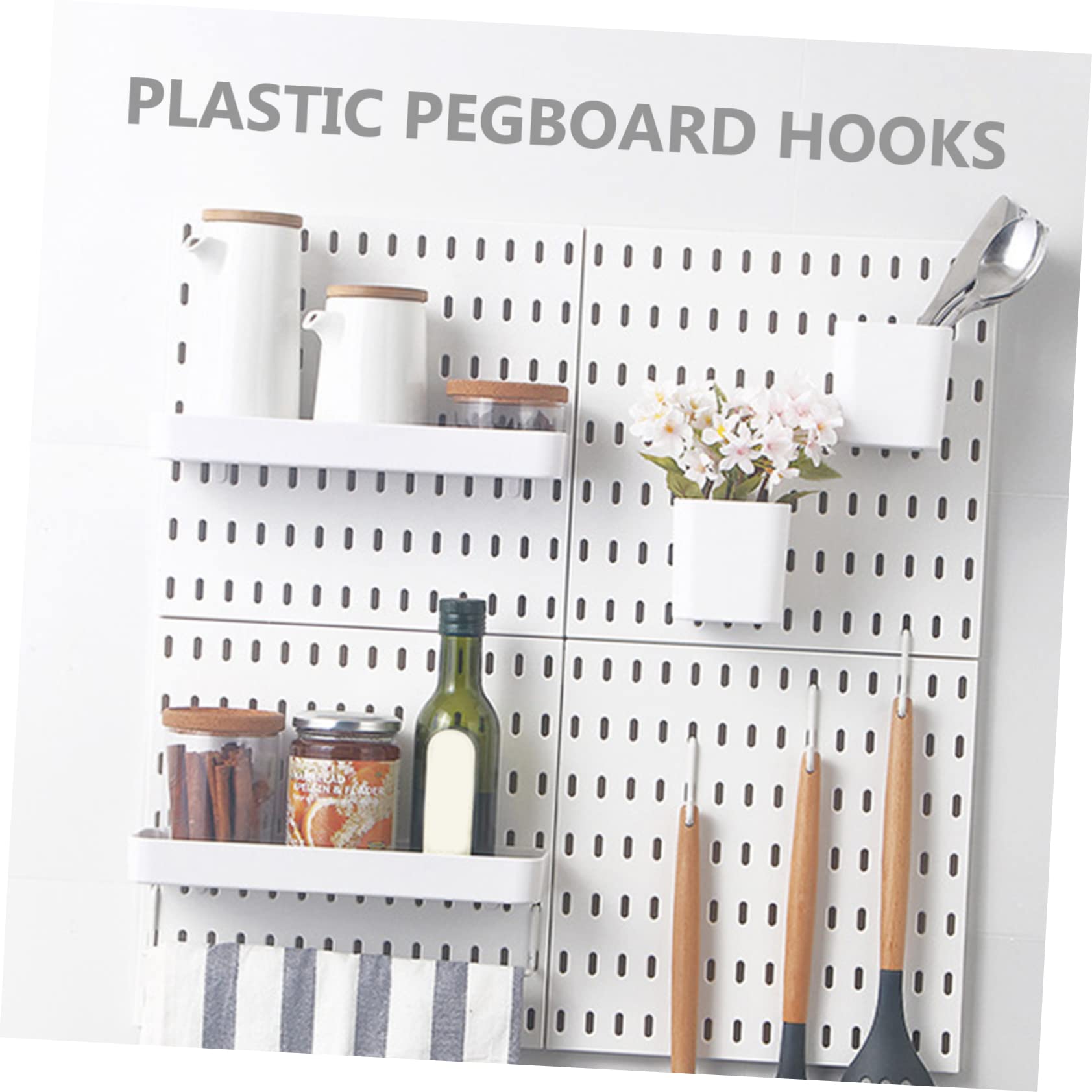 Cabilock 4sets Pegboard Pegs for Jewelry Keys and Small Tools Metal Hook for Pegboard Home Workshop Organizer 3pcs*4